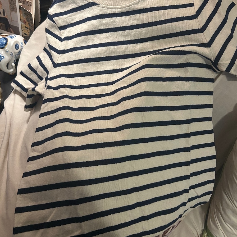 Sezane Emy Dress Natural / Navy - Size XS